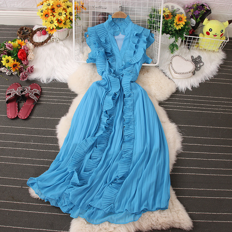 Cute v neck dress A line fashion dress    S360