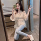 cute loose chiffon top    S162