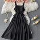 Black A line dress fashion dress    S68
