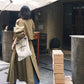 Fashion slim long outerwear autumn long-sleeved trench coat     S123