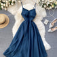 Stylish v neck lace up dress A line party dress     S99