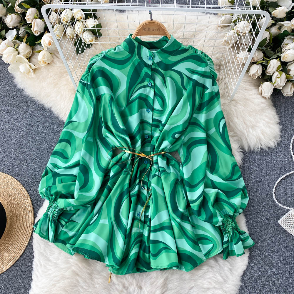 Cute A-line long sleeve dress fashion dress    S140