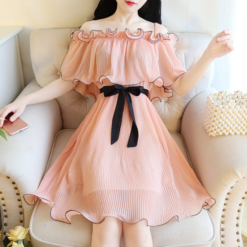 Cute A line short dress fashion girl dress     S175