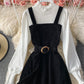 A line patchwork dress   S109