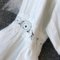 A line white hollow lace dress summer dress    S132