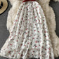 Cute A line floral dress short dress  S22