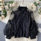 Stylish lace long sleeve tops   S30