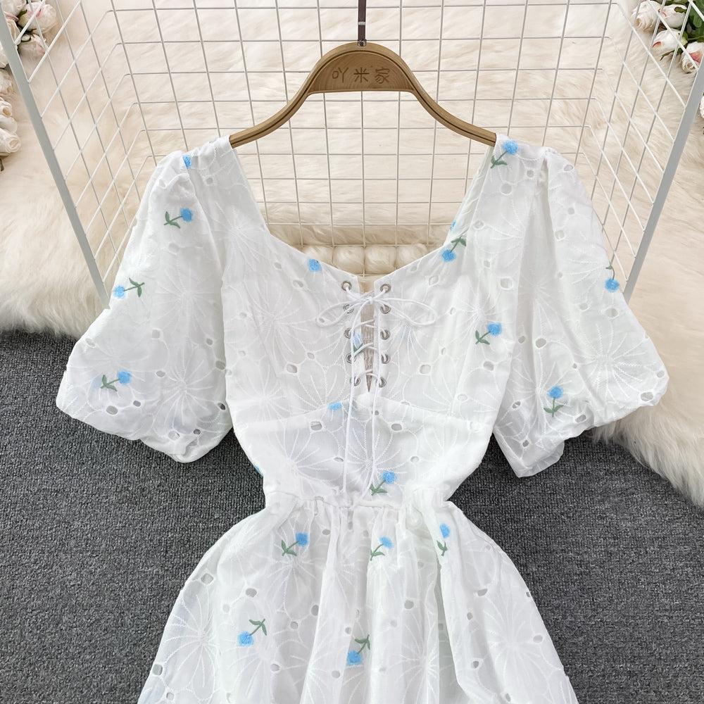 Cute floal A line dress fashion dress    S384