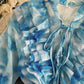 Blue A line long sleeve dress fashion dress   S13