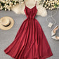 Cute v neck satin dress fashion dress    S125