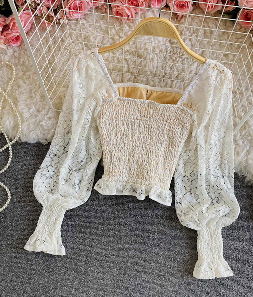 Tops long sleeve lace tops   S23