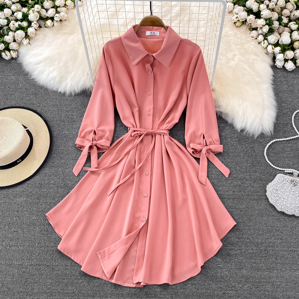 Cute chiffon short A line dress fashion dress    S235