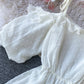 Simple white A line dress fashion girl dress   S115