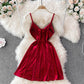 Sexy v neck short A line dress fashion dress     S80