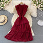 Simple chiffon short A lind ress fashion dress    S386