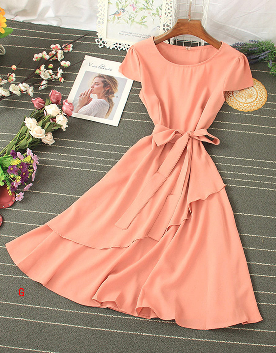 Cute chiffon short dress summer dress     S600