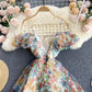 Stylish A line floral off shoulder dress fashion dress    S94