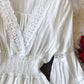 A line white hollow lace dress summer dress    S132