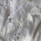 White lace applique backless dress girl dress   S72