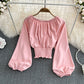 Simple chiffon crop top    S193