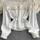 Cute embroidered top     S443