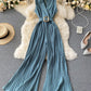 Stylish v-neck sleeveless jumpsuit    S100