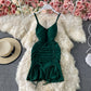 Sexy v neck short dress fashion dress     S470