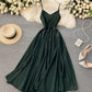 Cute v neck satin dress fashion dress    S125