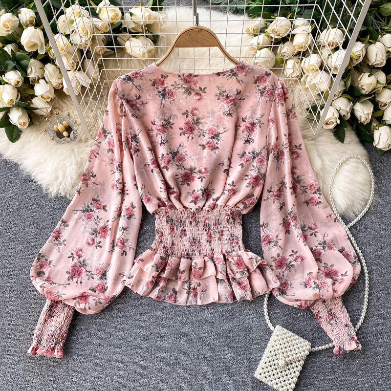 Cute Printed Long Sleeve Top     S136