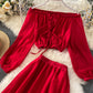 Fashion girl dress two pieces long sleeve dress   S15