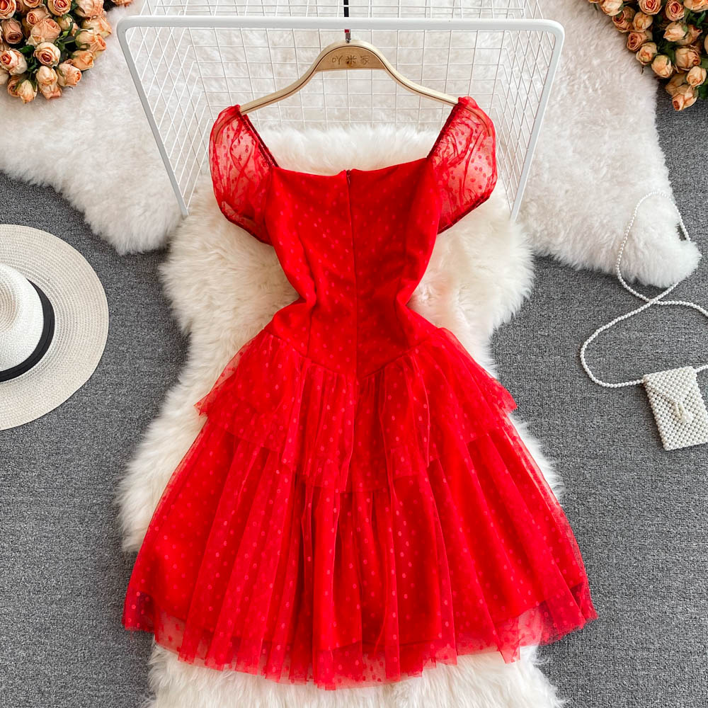 Cute tulle A line dress fashion dress    S502