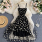 Cute A line tulle floral dress    S75
