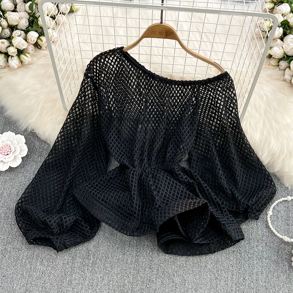 Stylish cutout top one shoulder tops   S381