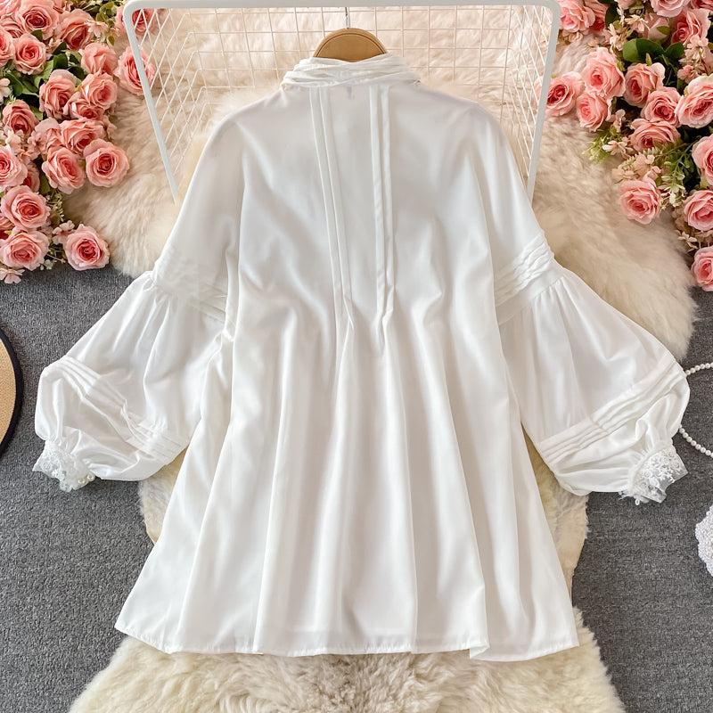 Sweet lace long sleeve dress fashion dress    S263