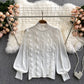 Cute lace long sleeve tops    S530