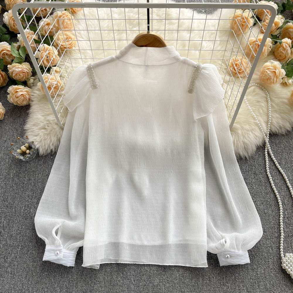 Cute bow long sleeve top      S218