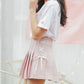Cute side bow pleated skirt    S49