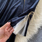 Black velvet long sleeve dress    S128