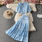 Cute A line two pieces dress fashion dress    S08