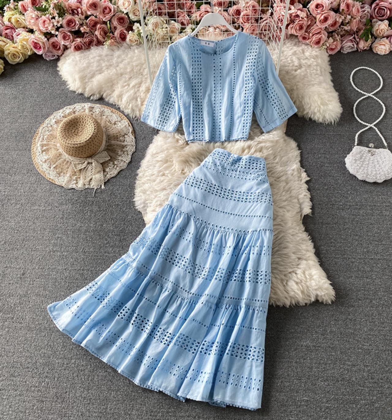 Cute A line two pieces dress fashion dress    S08