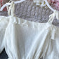 Simple white A line dress fashion girl dress   S115