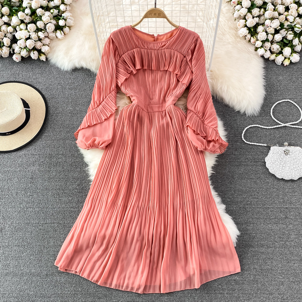 Cute chiffon long sleeve dress fashion dress  S187