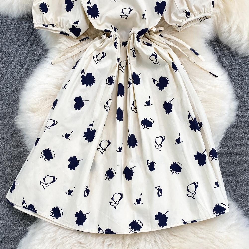 Cute A line print dress fashion girl dress   S417