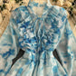 Blue A line long sleeve dress fashion dress   S13