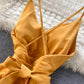 A line v neck short dress summer dress   S92
