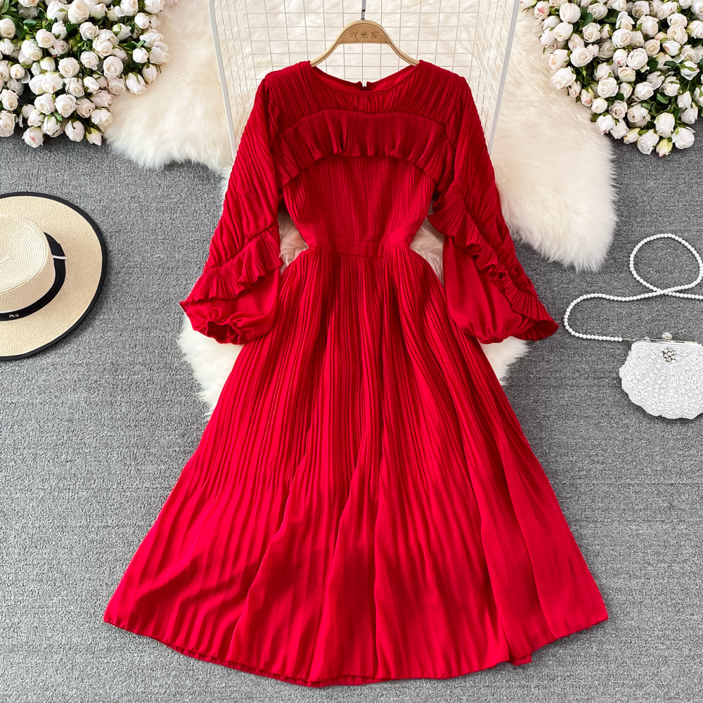 Cute chiffon long sleeve dress fashion dress  S187