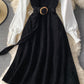 A line patchwork dress   S109