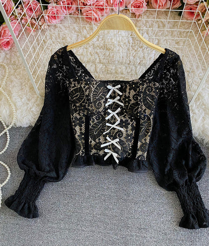 Tops long sleeve lace tops   S23