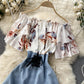 Stylish printed patchwork dress A line dress   S19