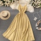 Cute v neck satin dress fashion dress    S125